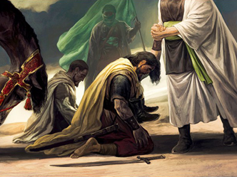 دیوارنگاره‌ میدان ولیعصر(عج) محرمی شد